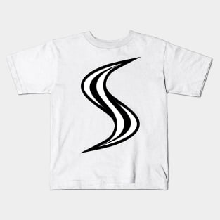 Smellville ‘S’ Logo White with Black Outline Kids T-Shirt